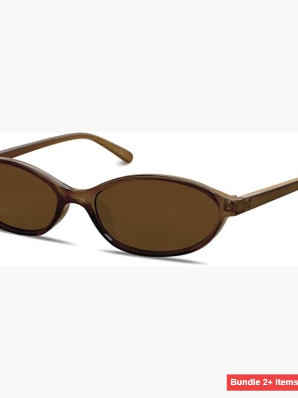 Retro Oval Sunglasses Lightweight Narrow Frame UV Protection 90s Style